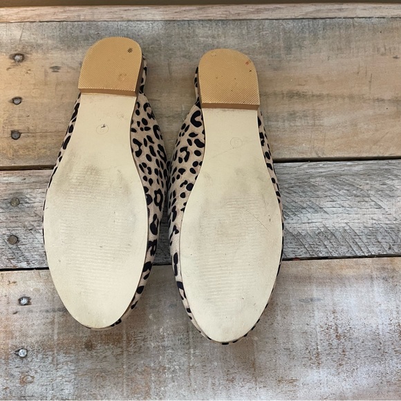 Michelle McDowell Leopard Print Flat Slip On Mules - Picture 8 of 10